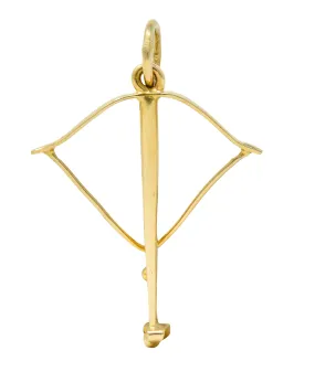 1940’s Vintage 18 Karat Gold Crossbow Charm