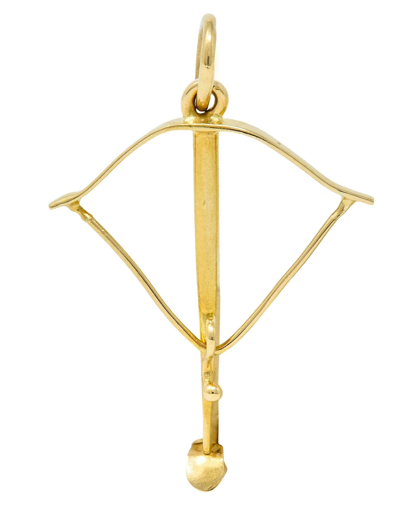 1940’s Vintage 18 Karat Gold Crossbow Charm