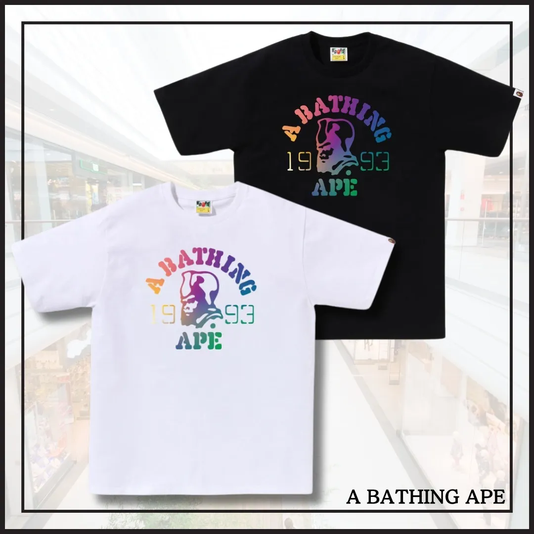 A BATHING APE  |Crew Neck Pullovers Unisex Street Style Plain