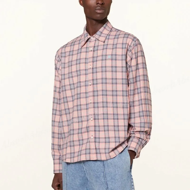 Acne Studios  |Tartan Long Sleeves Cotton Designers Shirts