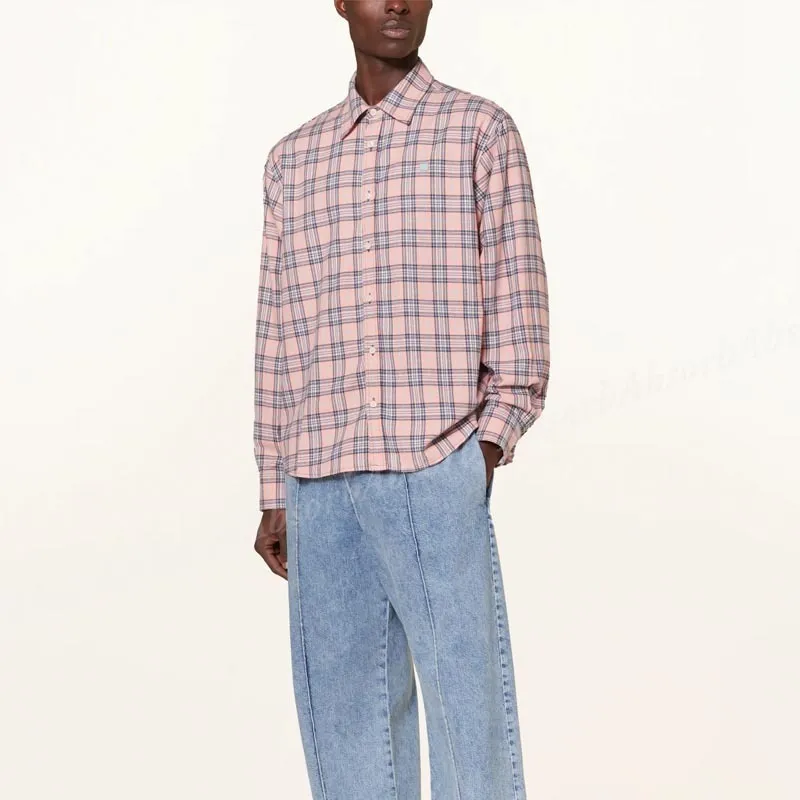 Acne Studios  |Tartan Long Sleeves Cotton Designers Shirts