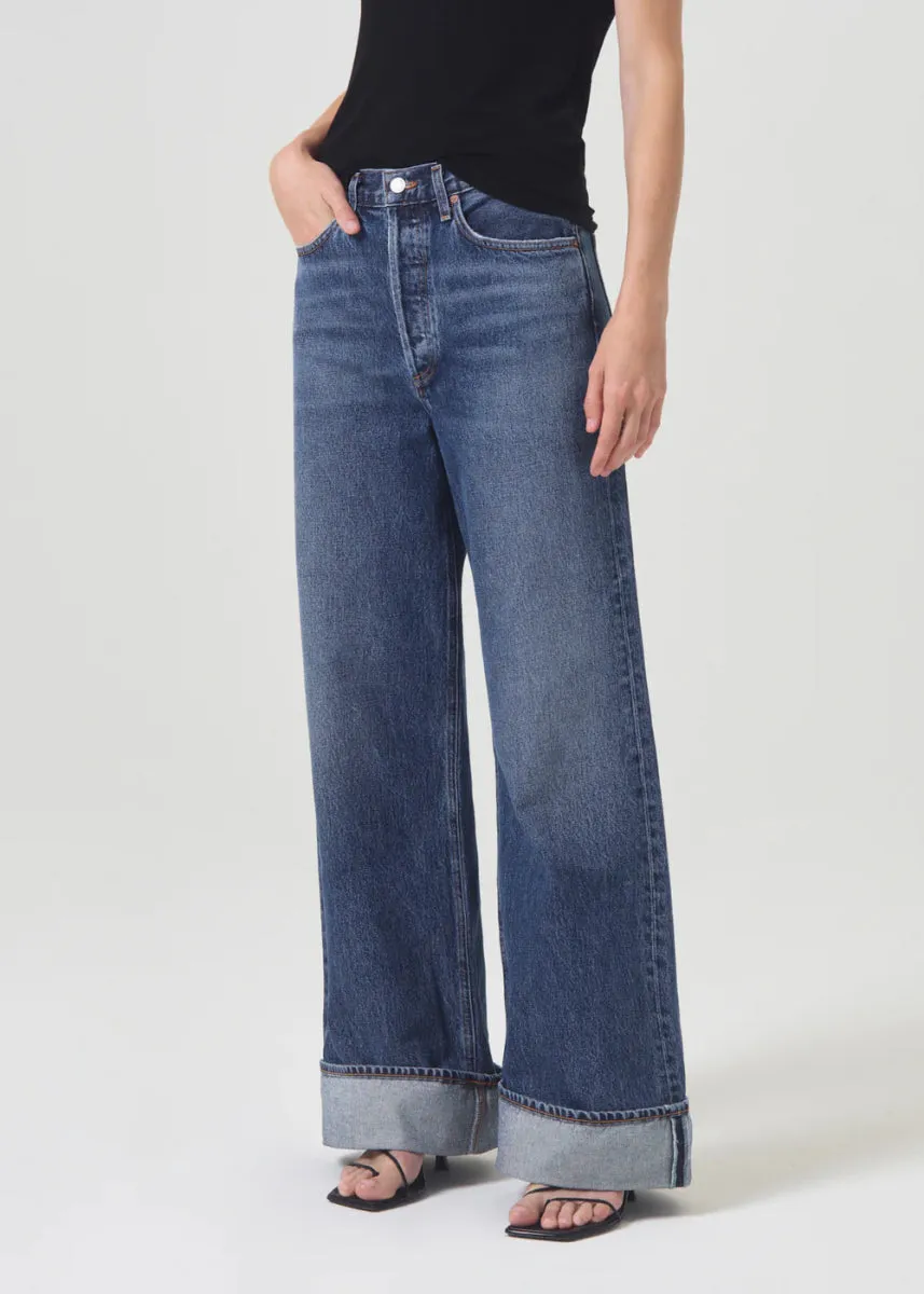 AGOLDE high rise wide leg jeans in Control