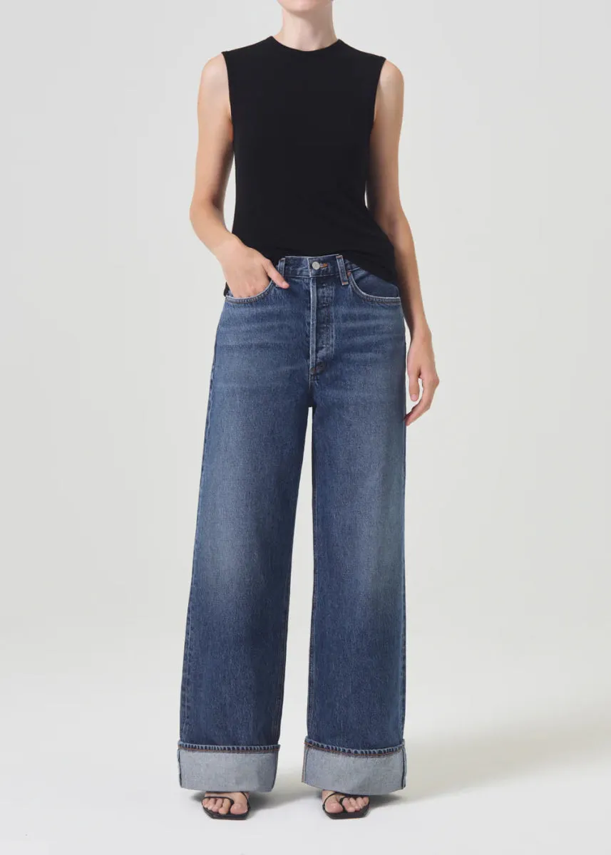 AGOLDE high rise wide leg jeans in Control