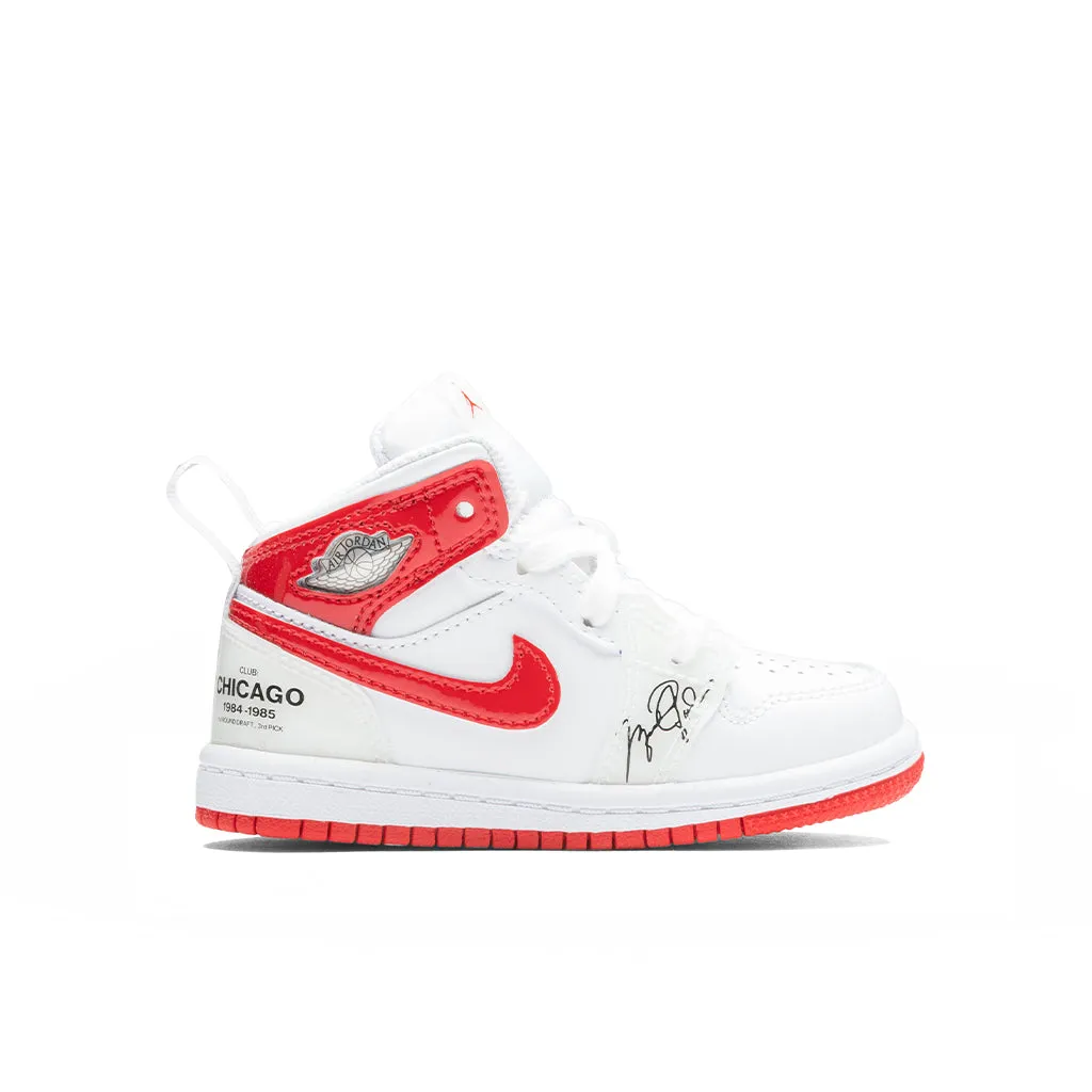 Air Jordan 1 Mid SS (TD) - White/University Red