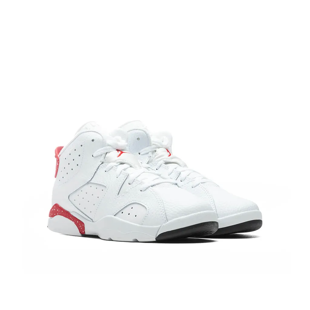 Air Jordan 6 Retro 'Red Oreo' (PS) - White/University Red/Black