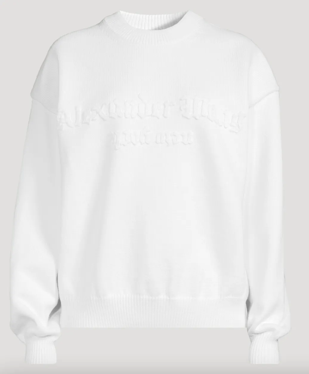 Alexander Wang  |Crew Neck Pullovers Unisex Street Style Long Sleeves Plain