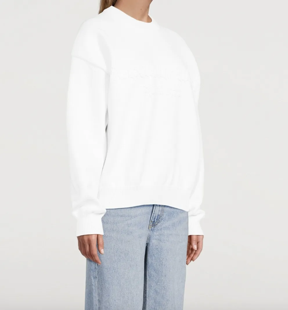 Alexander Wang  |Crew Neck Pullovers Unisex Street Style Long Sleeves Plain