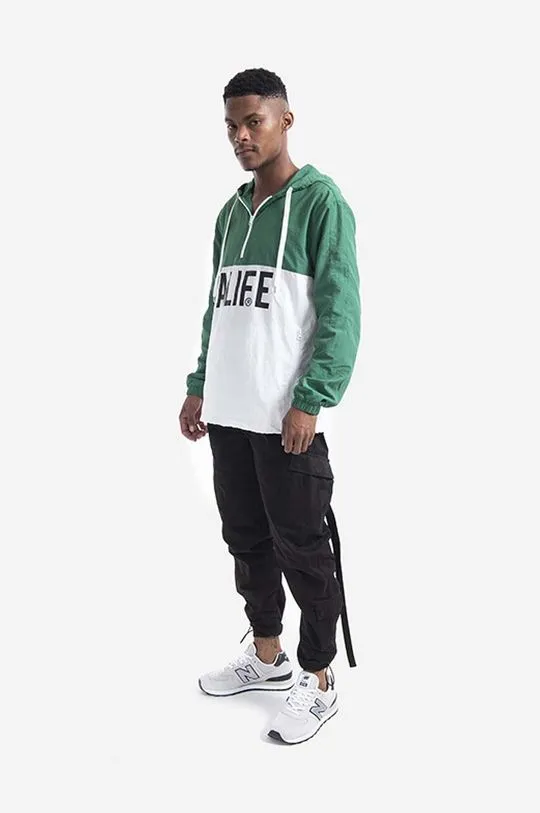 Alife jacket men's green color Alife Registered Logo ALISS20-28 HUNTER GREEN/WHITE