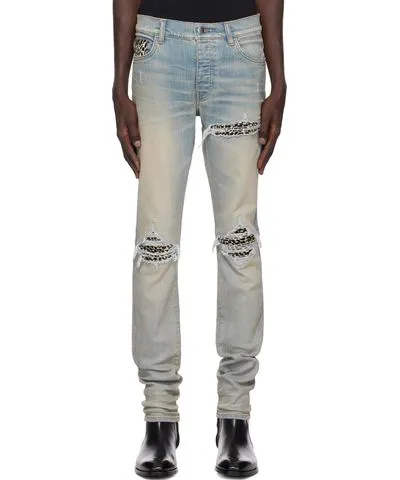 Amiri Black Leopard MX1 Jeans