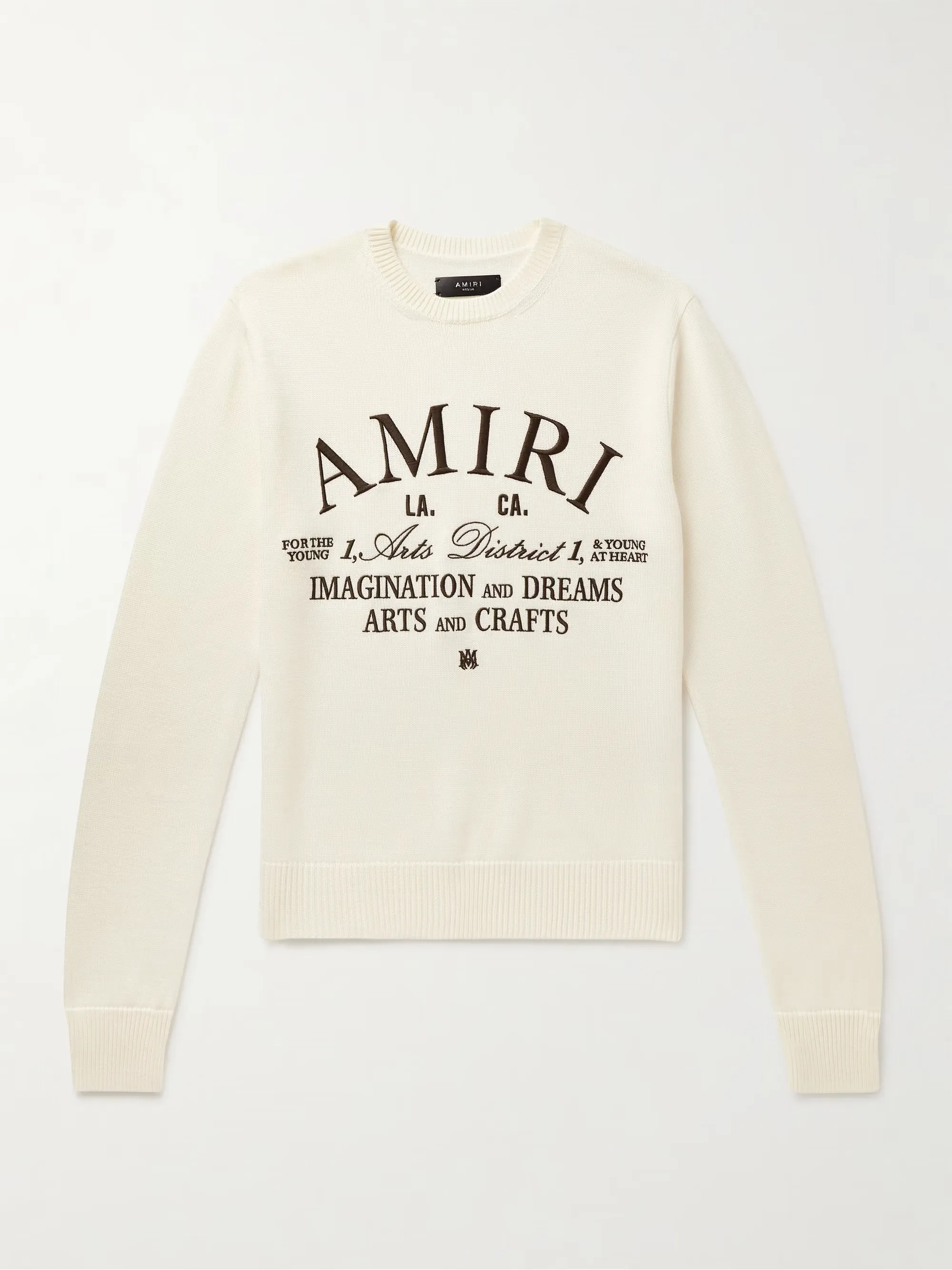 AMIRI  |Street Style Long Sleeves Logo Sweaters