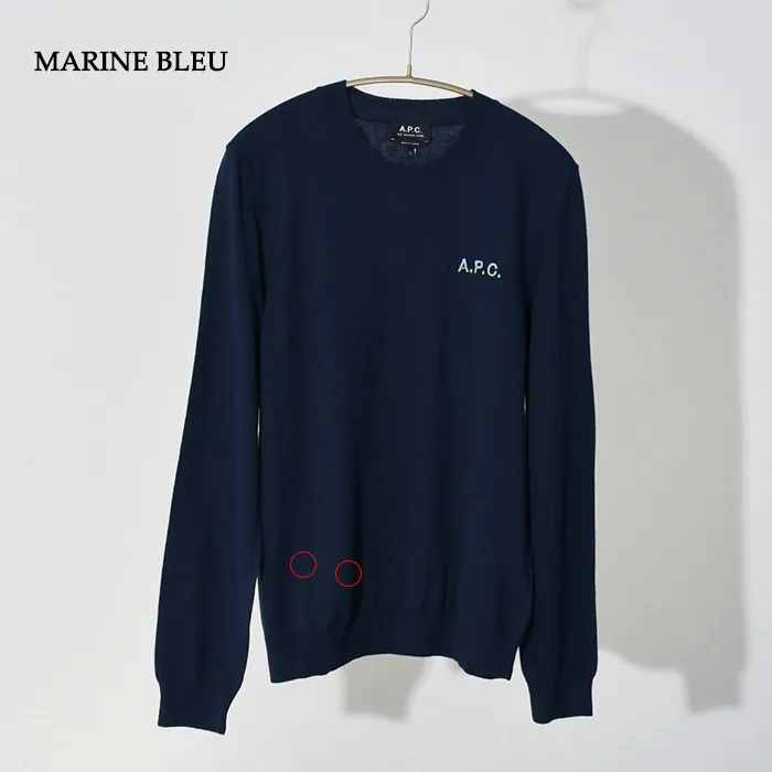 A.P.C.  |Crew Neck Long Sleeves Plain Logo Designers Sweaters