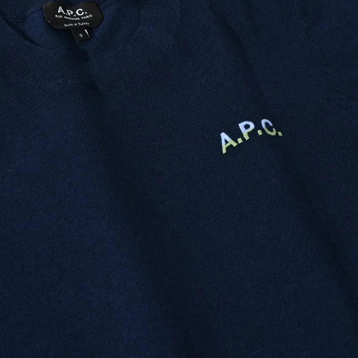 A.P.C.  |Crew Neck Long Sleeves Plain Logo Designers Sweaters