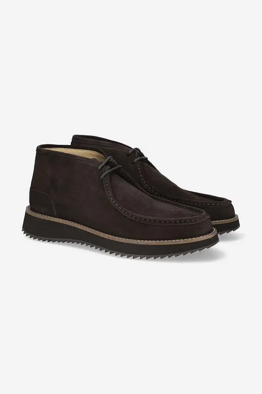 A.P.C. suede shoes Boots Jeremie Haute men's brown color