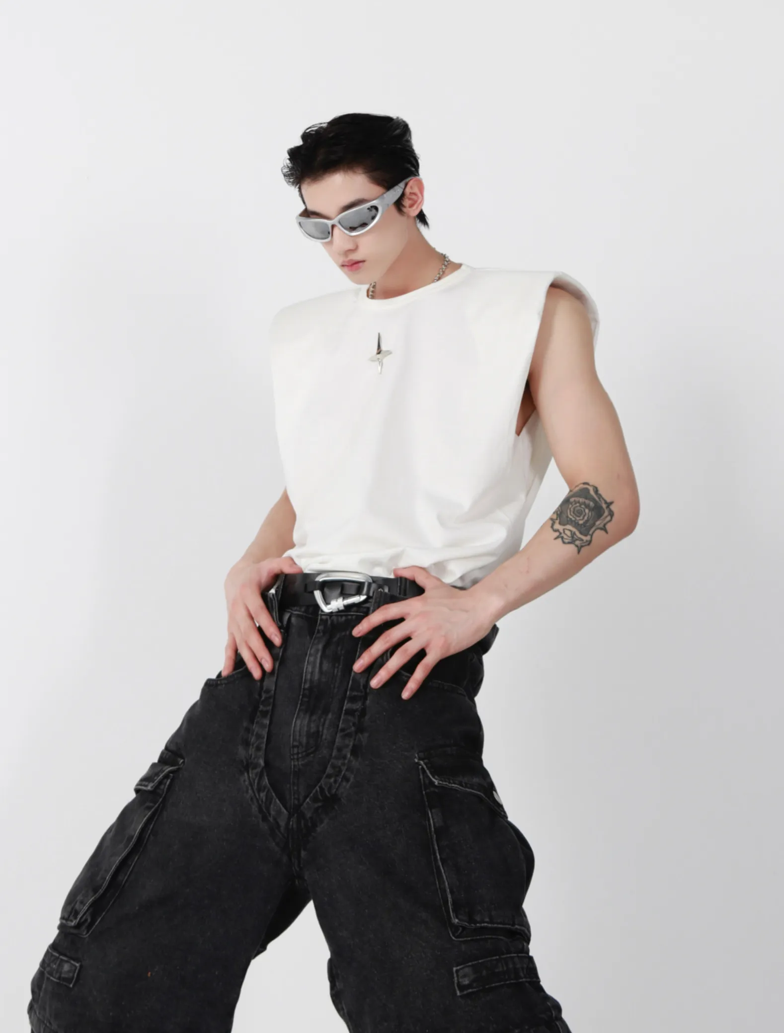 Argue Culture  |Crew Neck Pullovers Sleeveless Street Style Plain