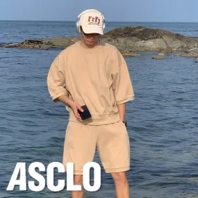 ASCLO  |Crew Neck Pullovers Unisex Sweat Street Style U-Neck Plain