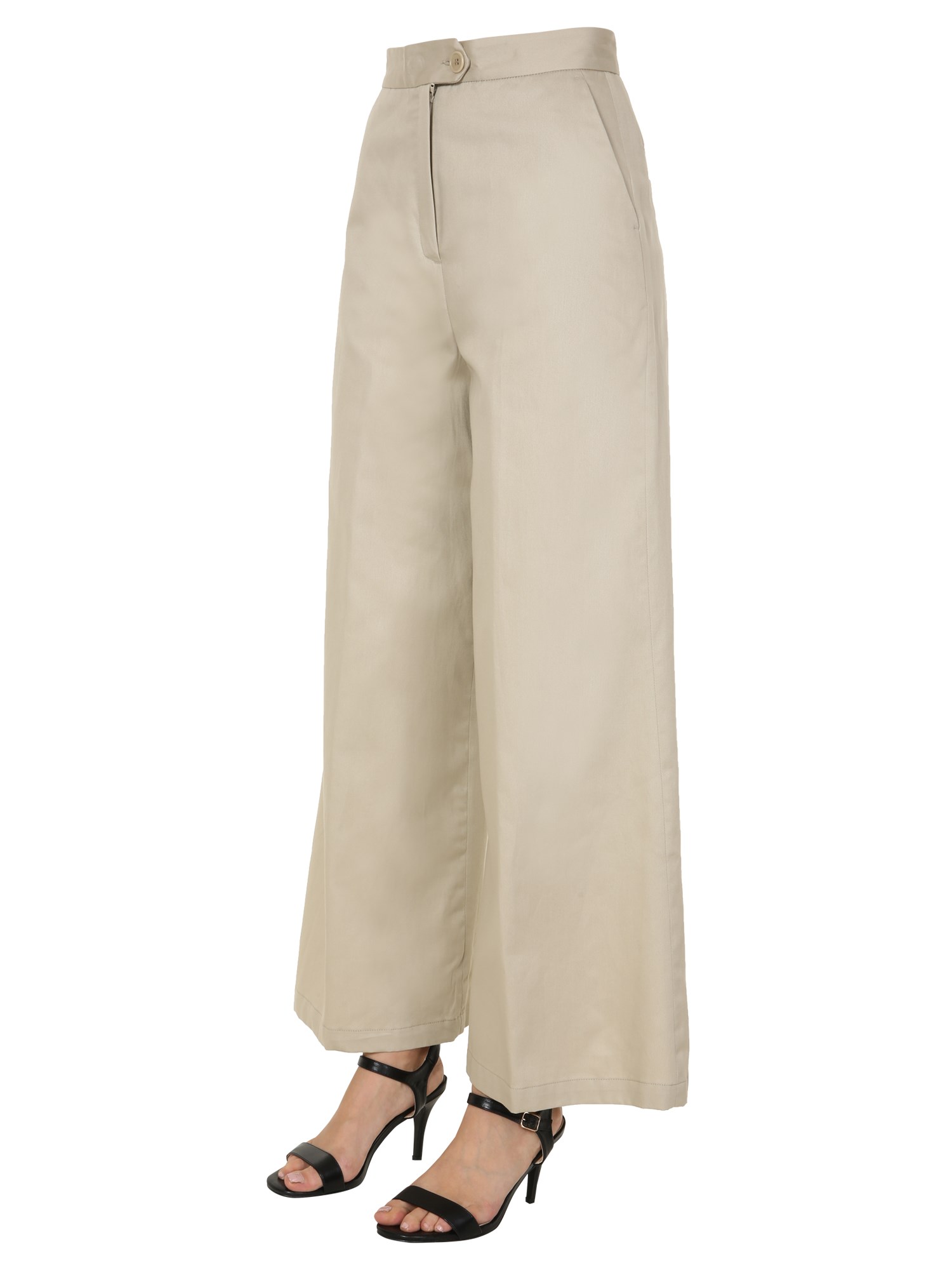 ASPESI    WIDE COTTON GABARDINE PANTS