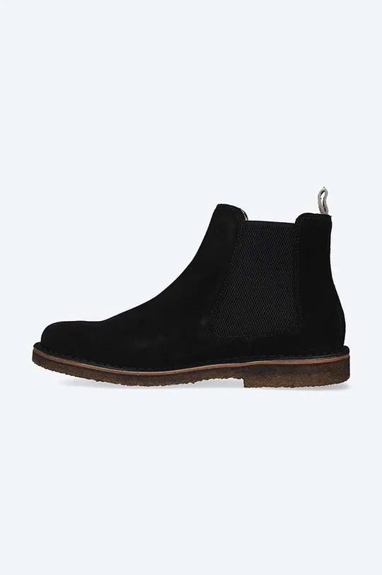 Astorflex suede chelsea boots BITFLEX.001 men's black color