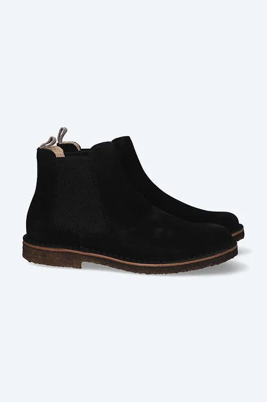 Astorflex suede chelsea boots BITFLEX.001 men's black color