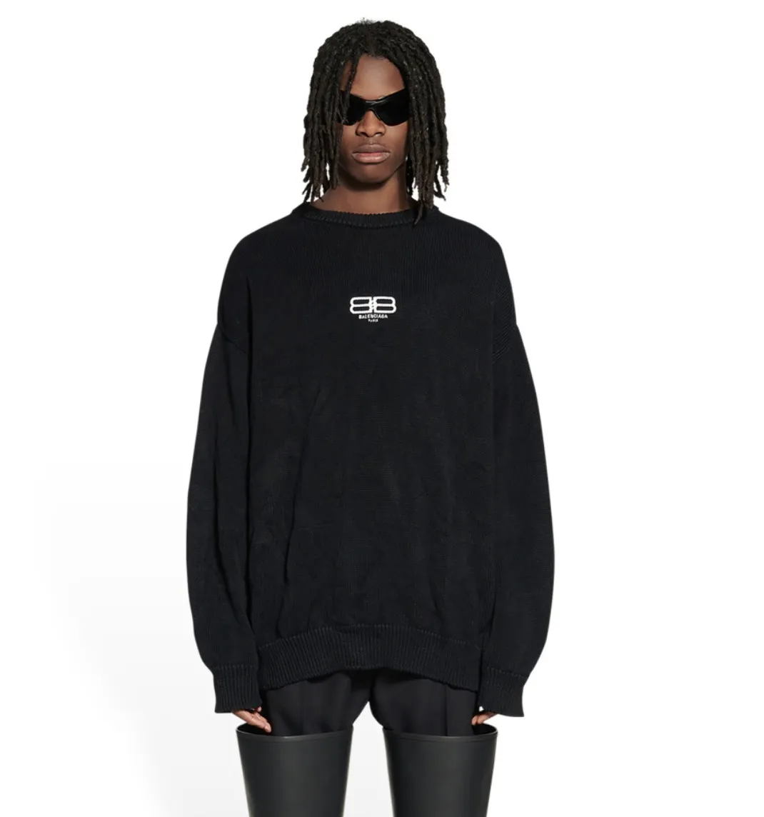 BALENCIAGA  |Crew Neck Pullovers Unisex Wool Blended Fabrics Street Style