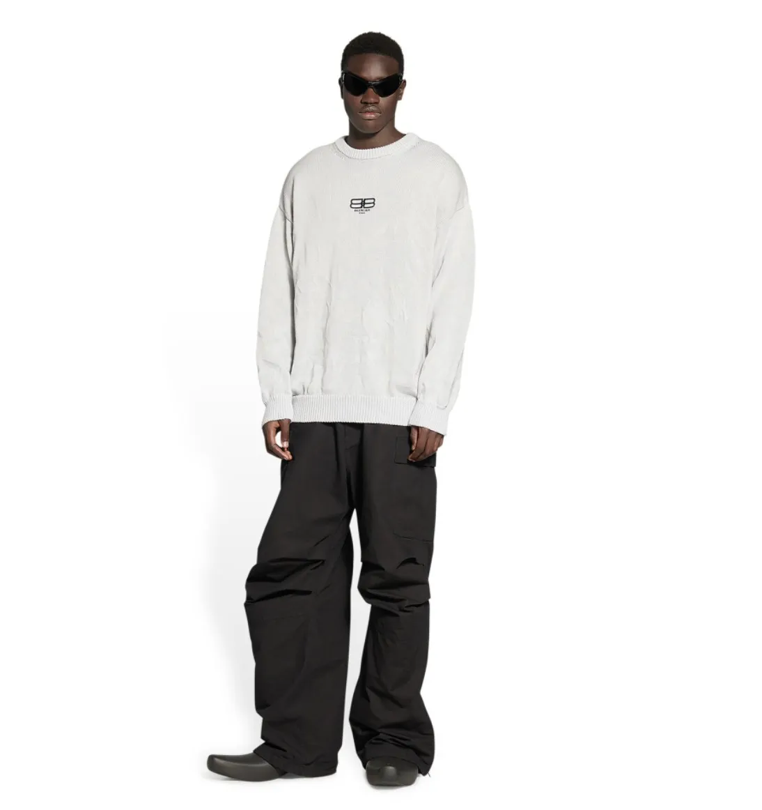 BALENCIAGA  |Crew Neck Pullovers Unisex Wool Blended Fabrics Street Style