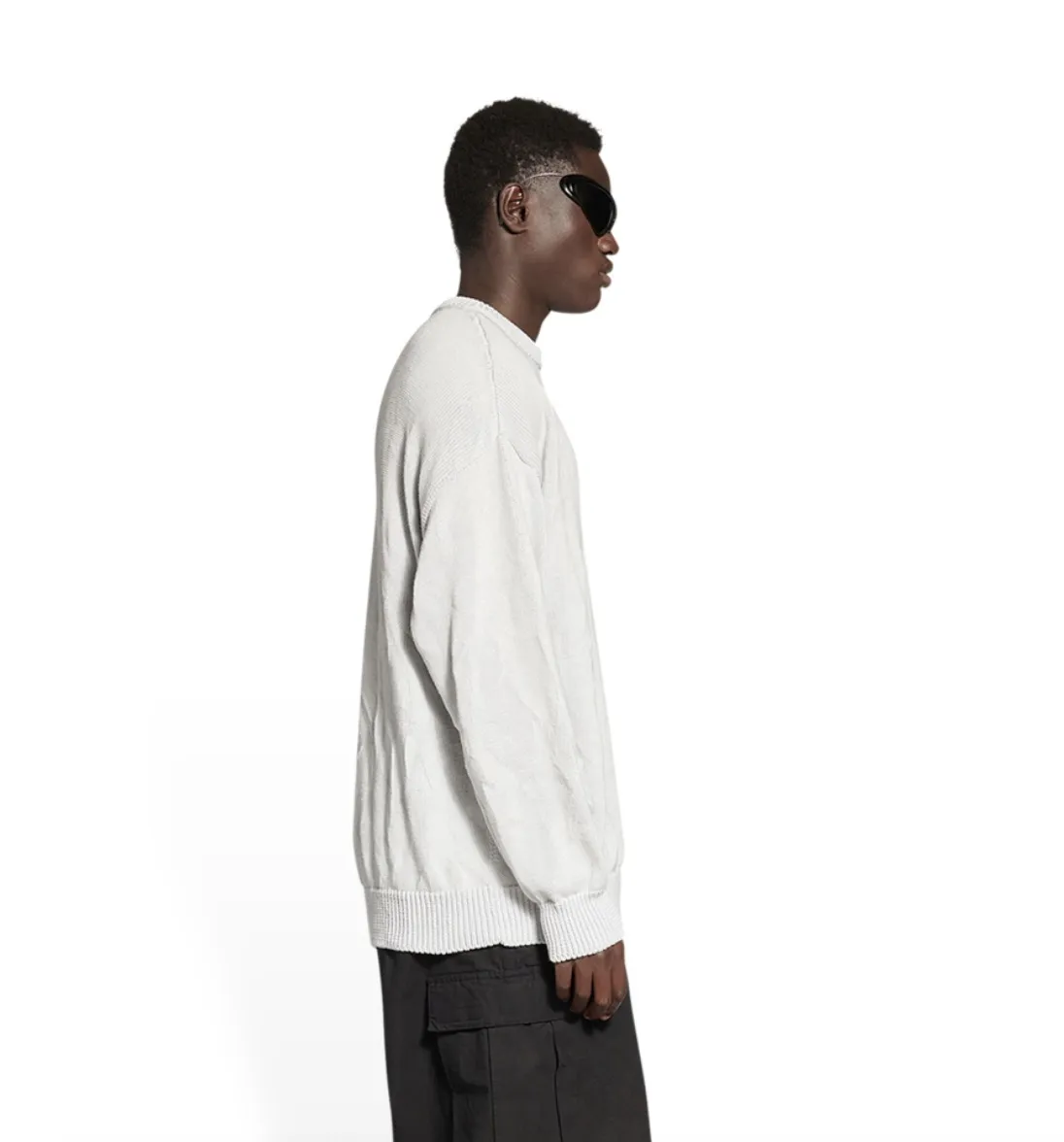 BALENCIAGA  |Crew Neck Pullovers Unisex Wool Blended Fabrics Street Style