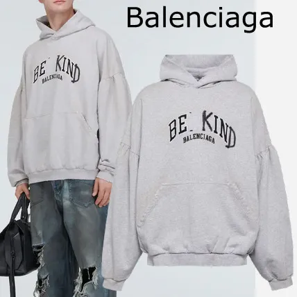 BALENCIAGA  |Pullovers Unisex Street Style Long Sleeves Plain Cotton