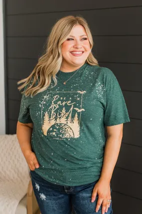 Be A Rare Bird Graphic Tee- Hunter Green