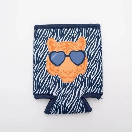 Beverage Sleeve Tiger Stripes Blue