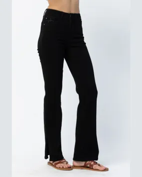 Black High Waisted with Slits Jeans