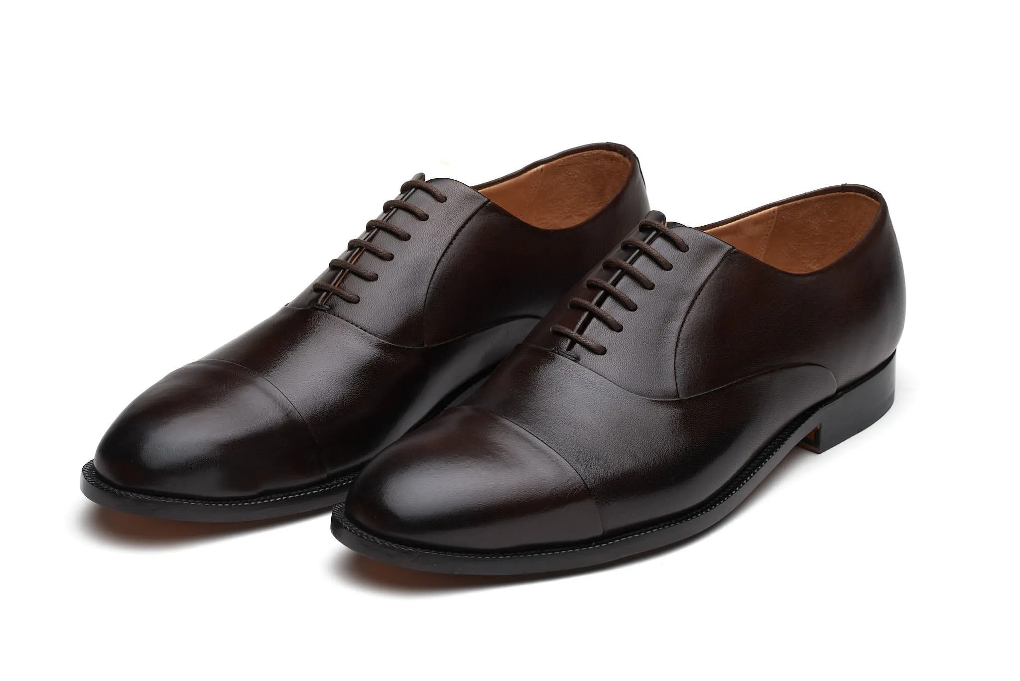 Blind Stitch Captoe Oxford - Dark Brown