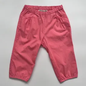 Bonpoint Coral Pink Cotton Trousers: 2 Years