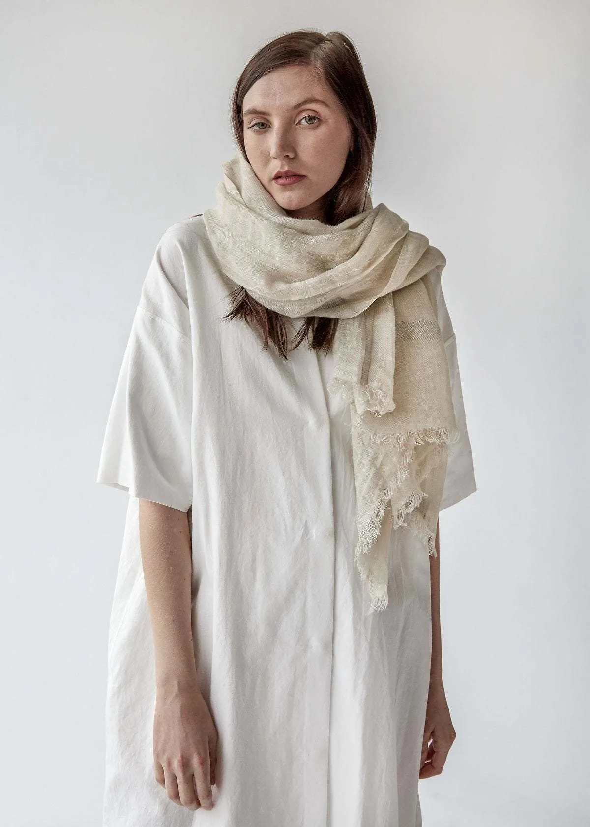 Bordy Shawl/Scarf - Oatmeal