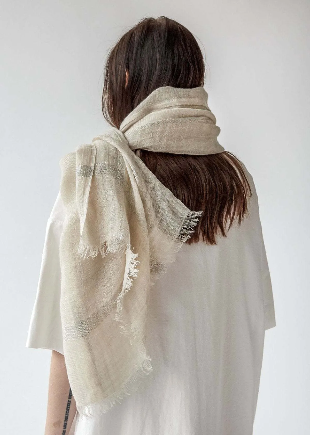 Bordy Shawl/Scarf - Oatmeal