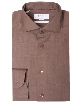 Brown Merino Wool Sportshirt