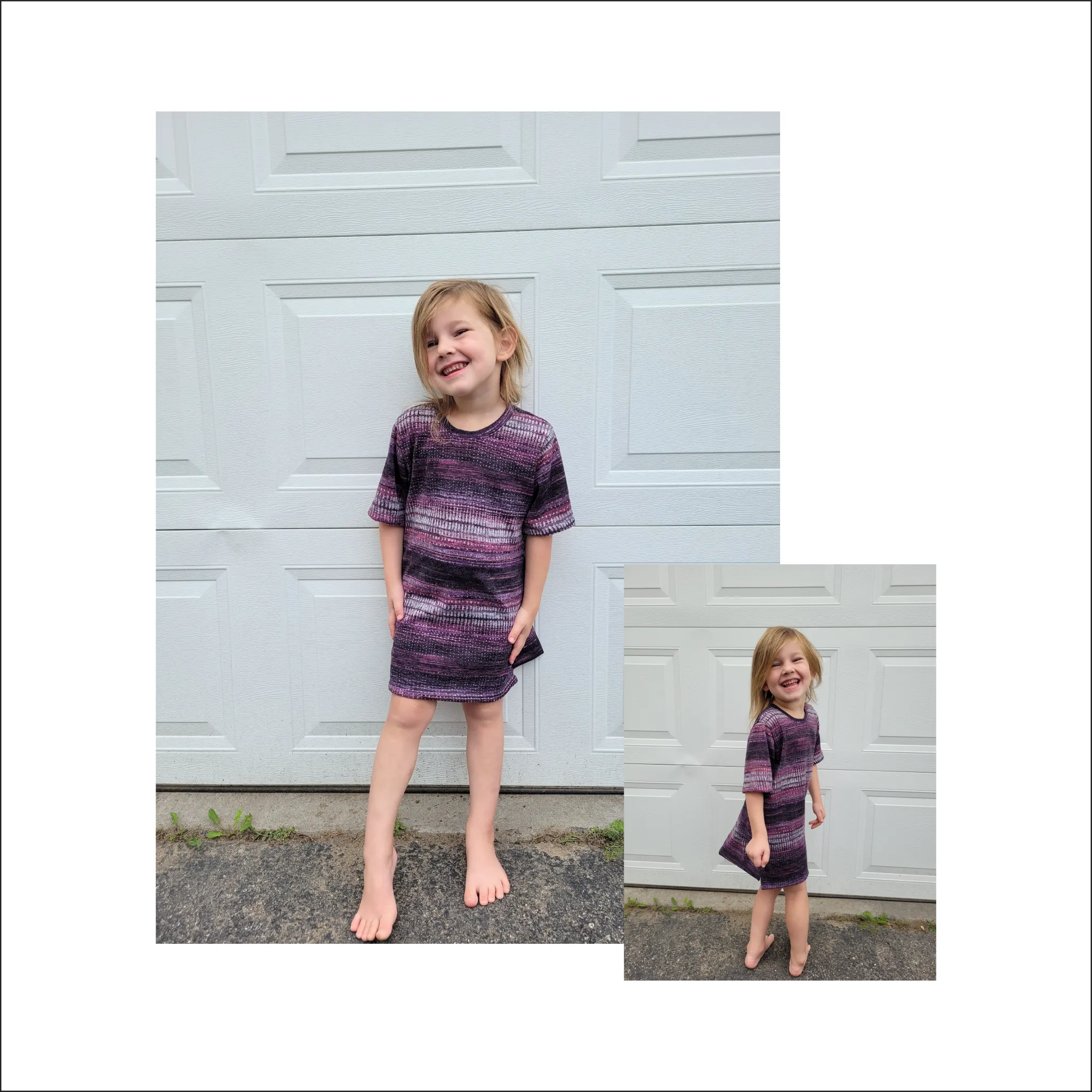 BUNDLE Oversized Tee Shirt Dress | Kids and Adult Sizes | Beginner Sewing Pattern