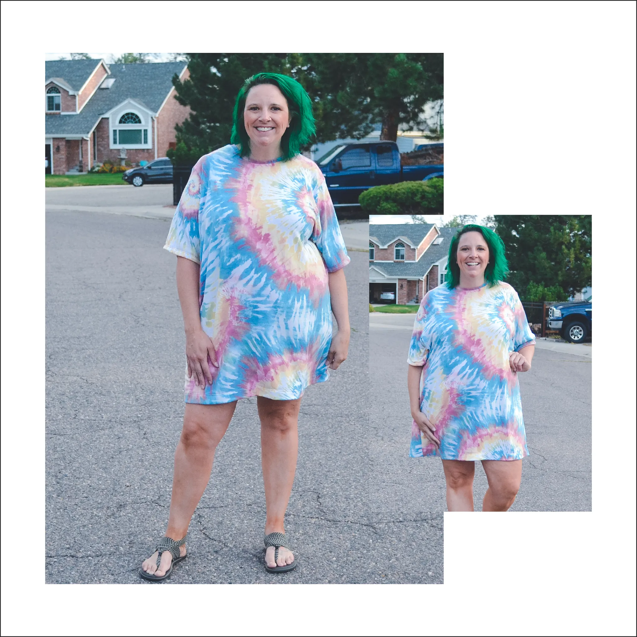 BUNDLE Oversized Tee Shirt Dress | Kids and Adult Sizes | Beginner Sewing Pattern