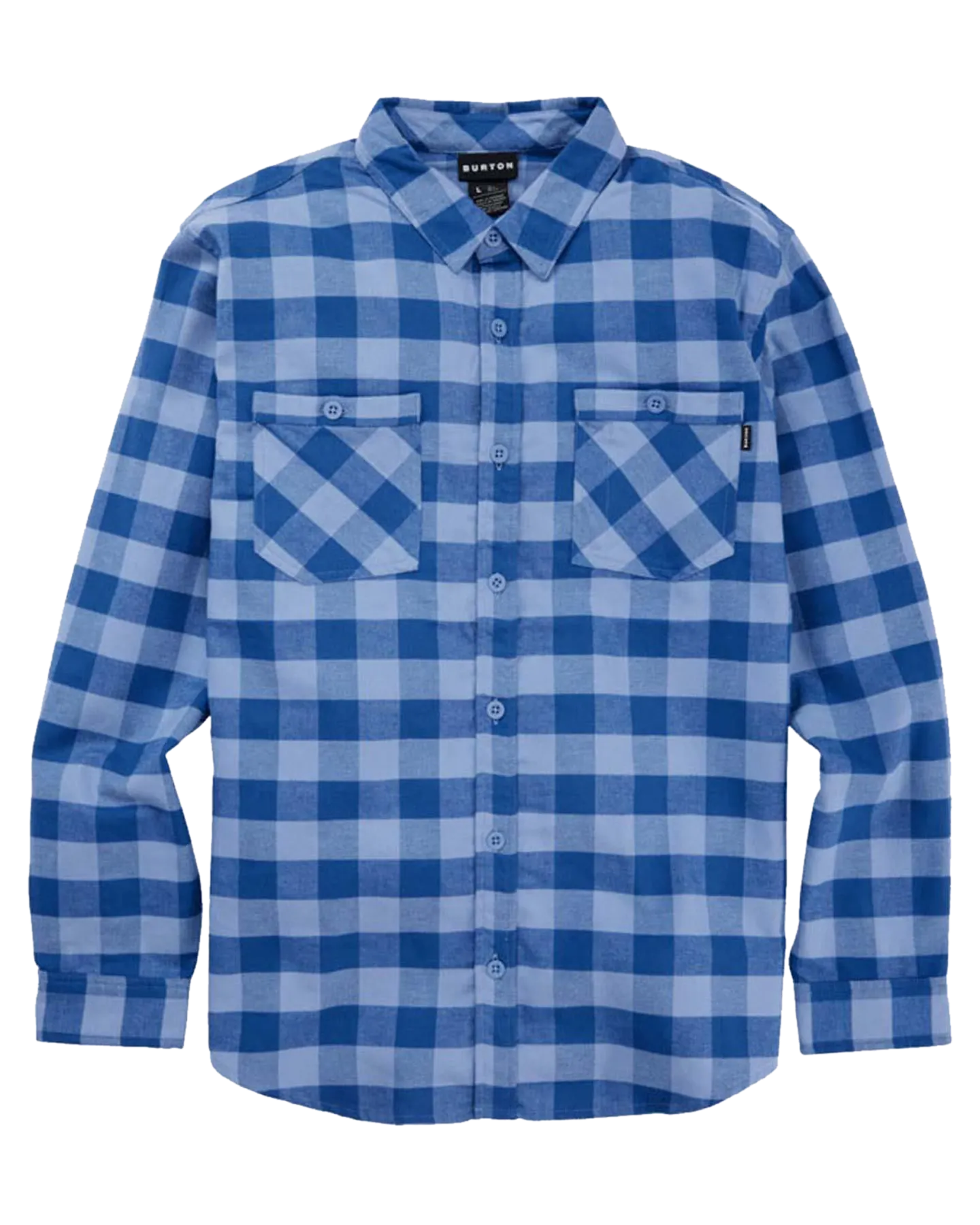 Burton Men's Favorite Long Sleeve Flannel - Slate Blue Buffalo Plaid