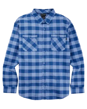 Burton Men's Favorite Long Sleeve Flannel - Slate Blue Buffalo Plaid