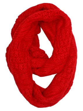 Cable Knit Winter Infinity Scarf