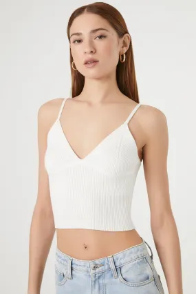 Camisole en tricot côtelé à encolure en V