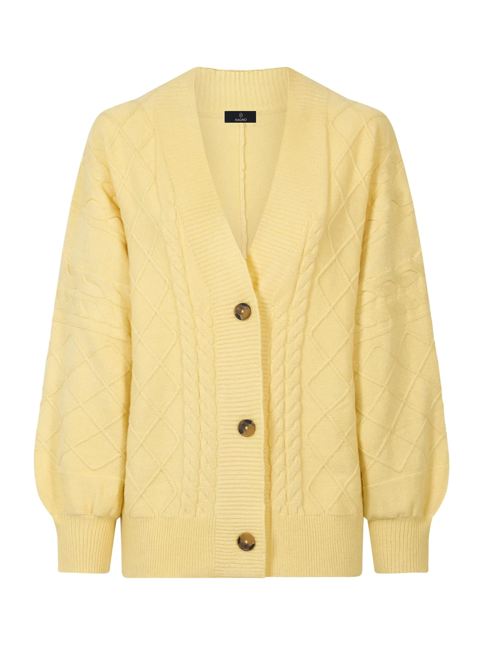 Cardigan oversize in filato Super Soft - Primula