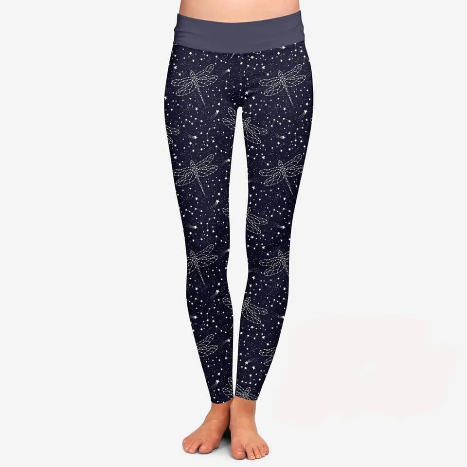 Celestial Dragonfly Soft Leggings