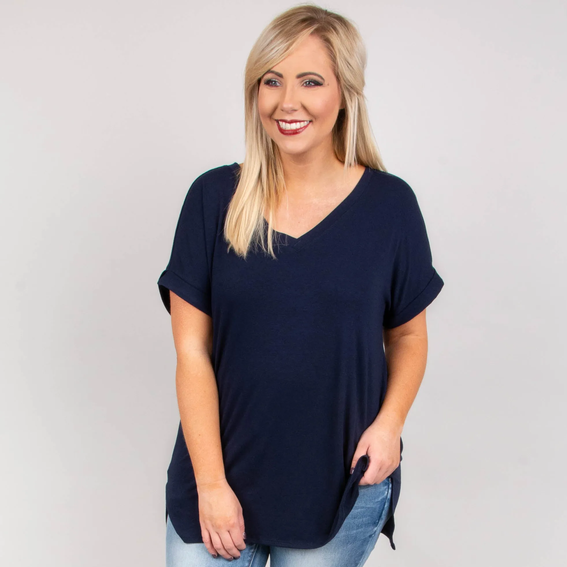 Comfy Travels Top, Navy