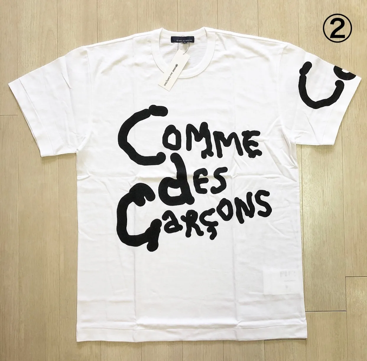 COMME des GARCONS  |Crew Neck Pullovers Unisex Street Style Cotton Short Sleeves