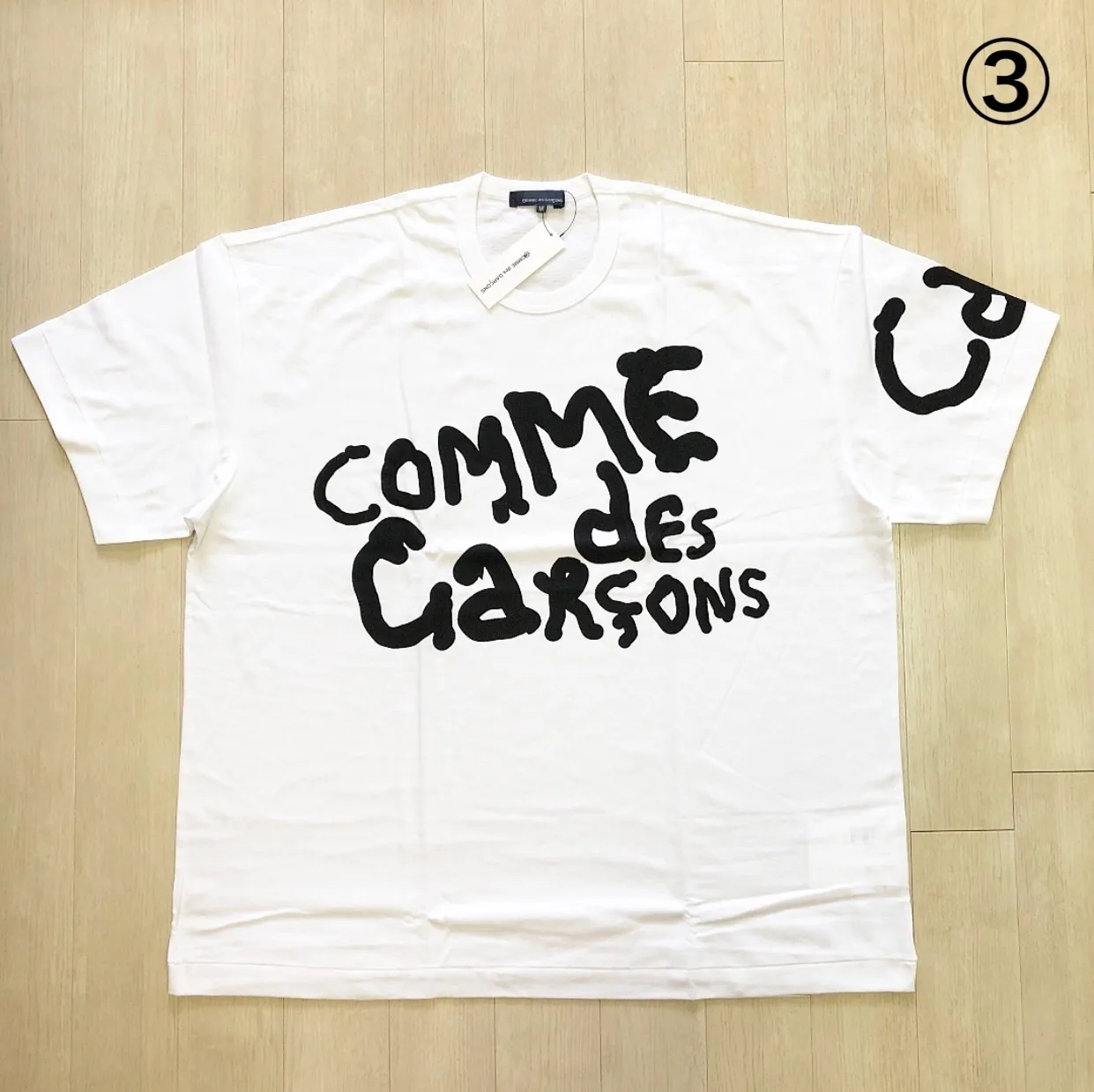 COMME des GARCONS  |Crew Neck Pullovers Unisex Street Style Cotton Short Sleeves