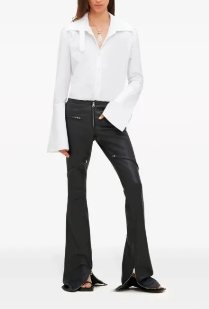 Courreges  |Casual Style Street Style Long Sleeves Plain Cotton