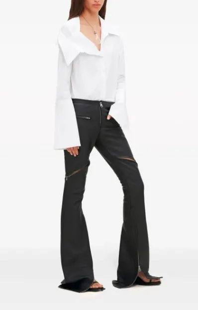 Courreges  |Casual Style Street Style Long Sleeves Plain Cotton