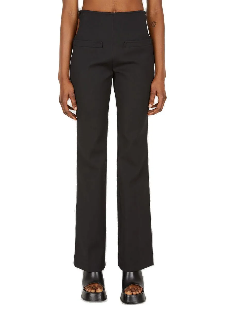 Courrèges High Waist Cut Out Tailored Trousers