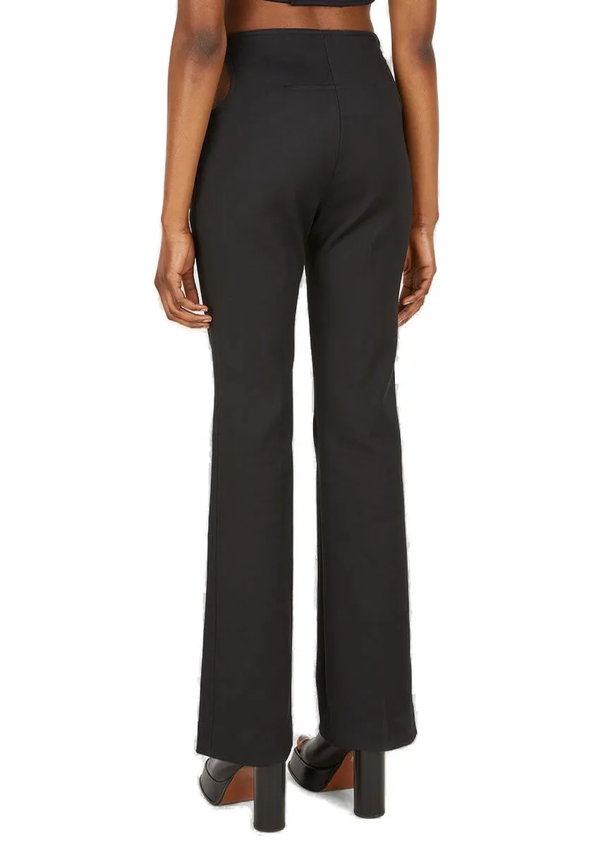 Courrèges High Waist Cut Out Tailored Trousers