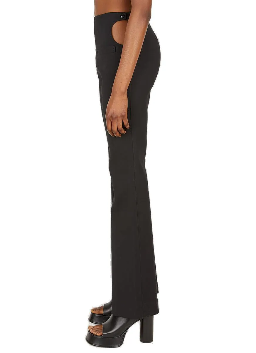 Courrèges High Waist Cut Out Tailored Trousers